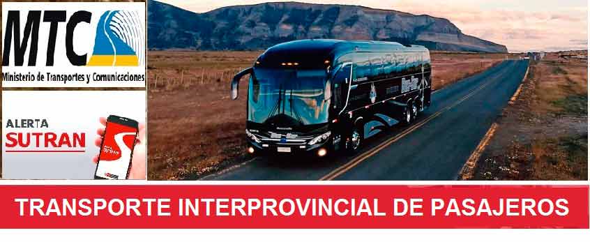 Concesión de ruta de transporte interprovicial de pasajeros